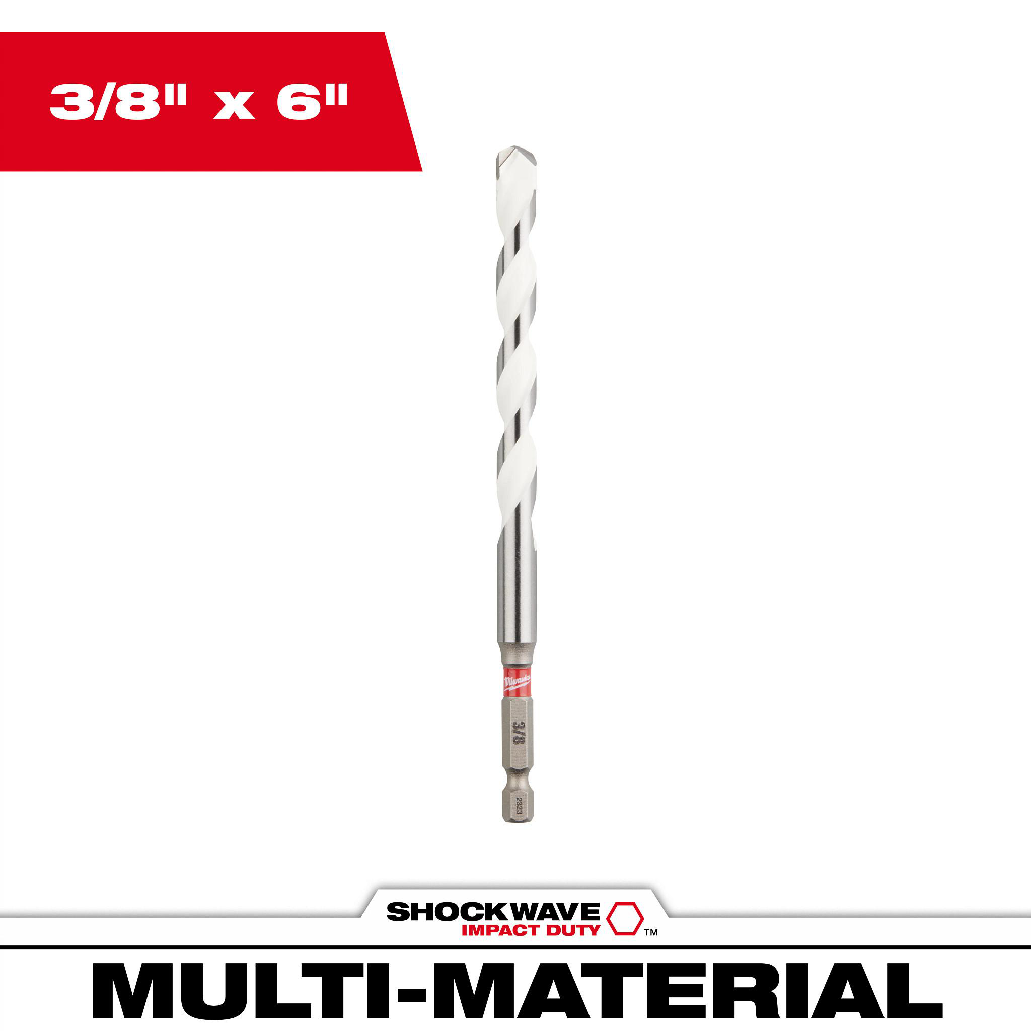 Product image for 3/8" x 4" x 6" SHOCKWAVE™ Impact Duty Carbide Multi-Material Drill Bit