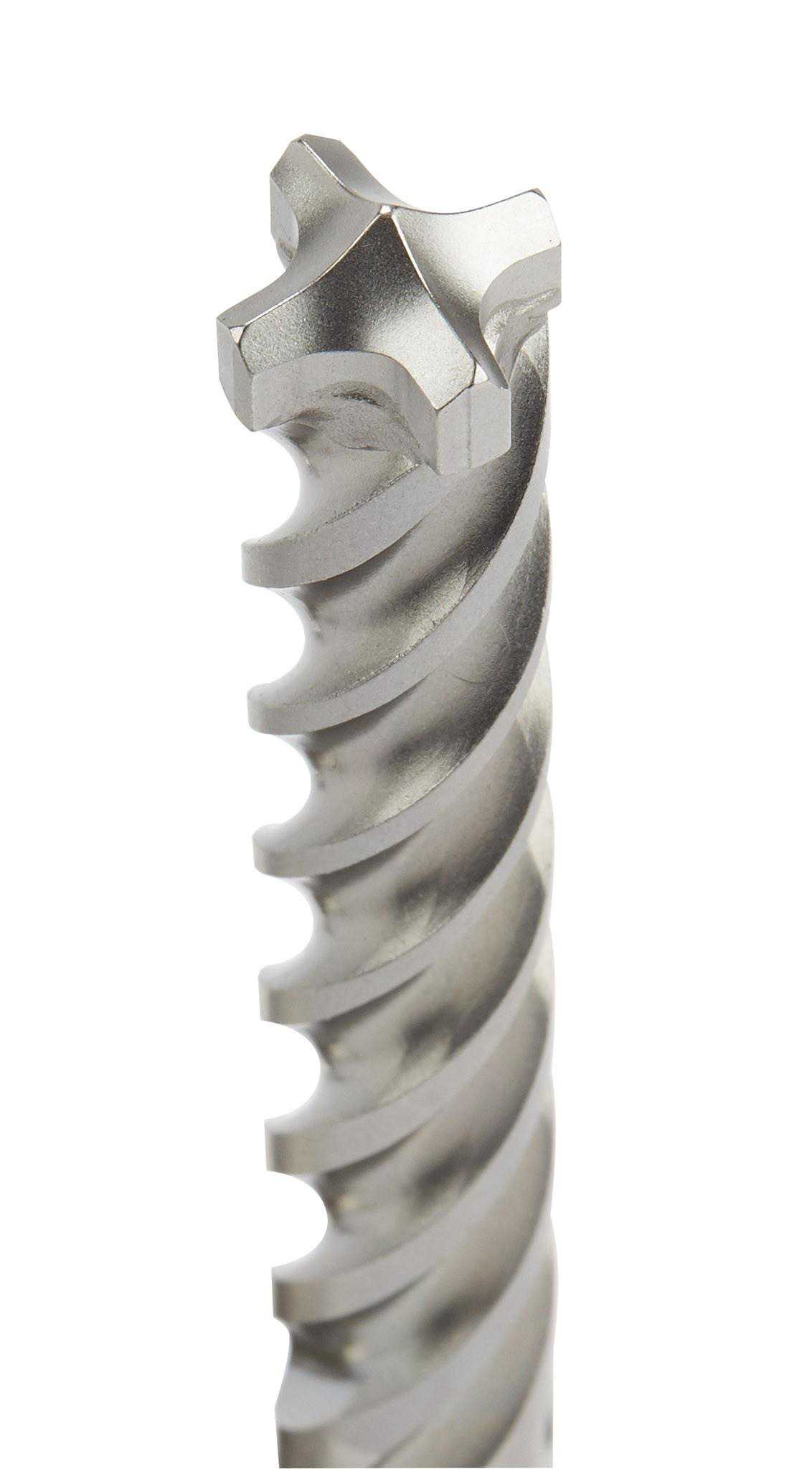 Product image for Bit SDS-PLUS/MX4 drill 4-cutter solid tip 3/8x6"