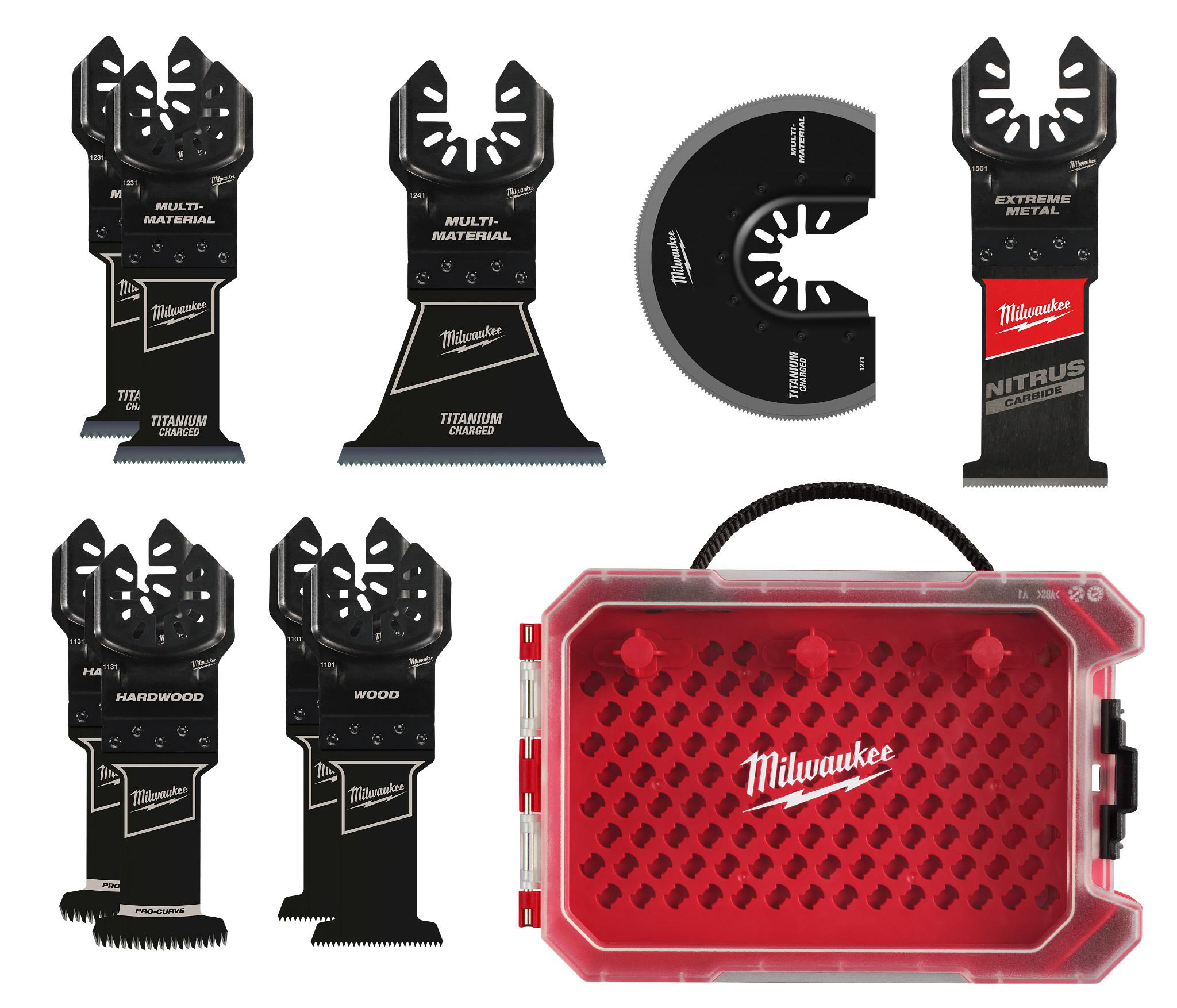 Product image for 9 PC Universal Fit Oscillating Multi-Tool Blade Set
