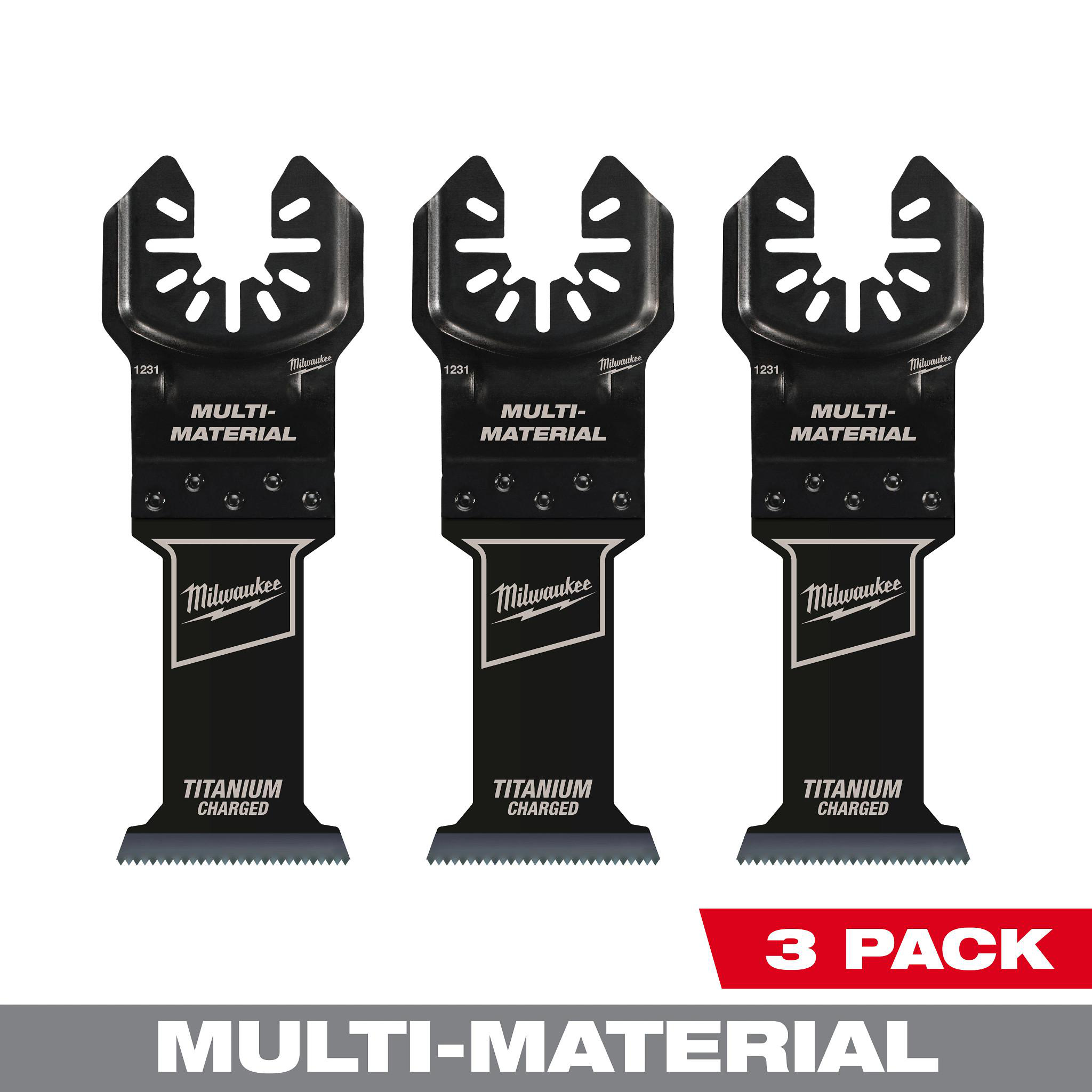 MILWAUKEE 49-25-1233 BLADE MULTI TOOL BLADE OPEN-LOK 1-3/8" BIM MULTI MATERIAL 3PK