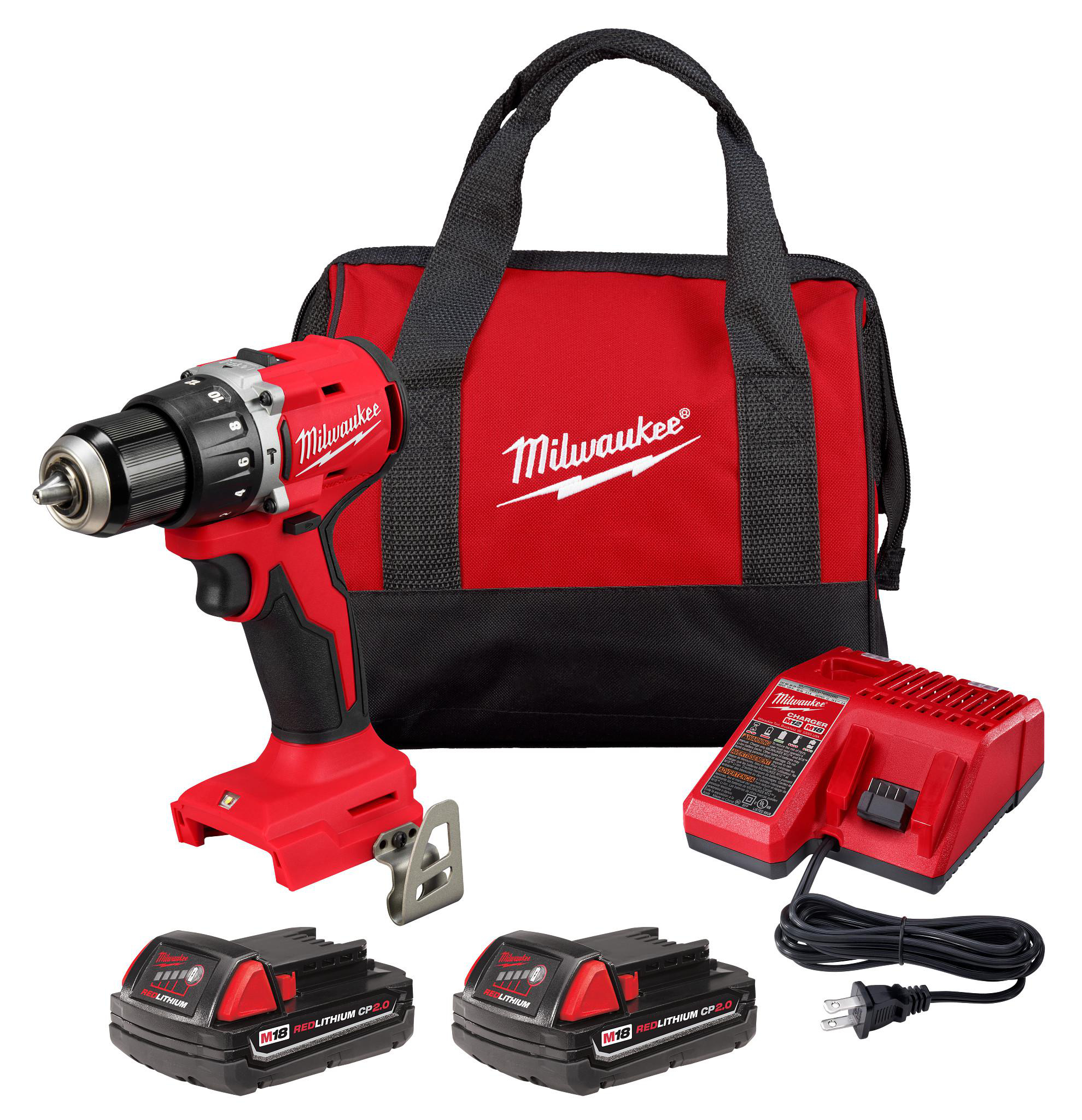 Product image for M18™ Compact Brushless 1/2" Hammer Drill/Driver Kit
