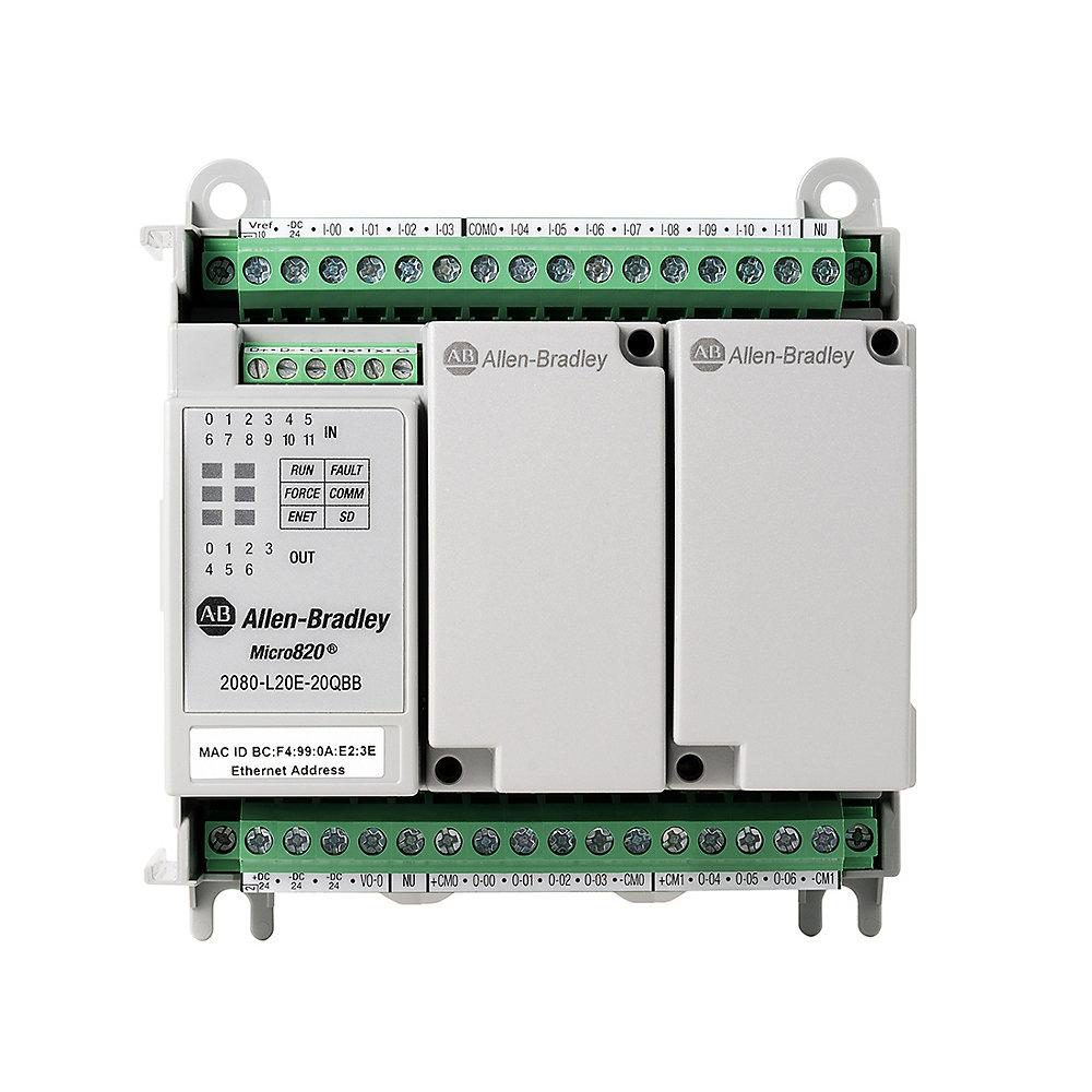 Product image for MICRO820 20 I/O ENET/IP CONTROLLER W/RTB