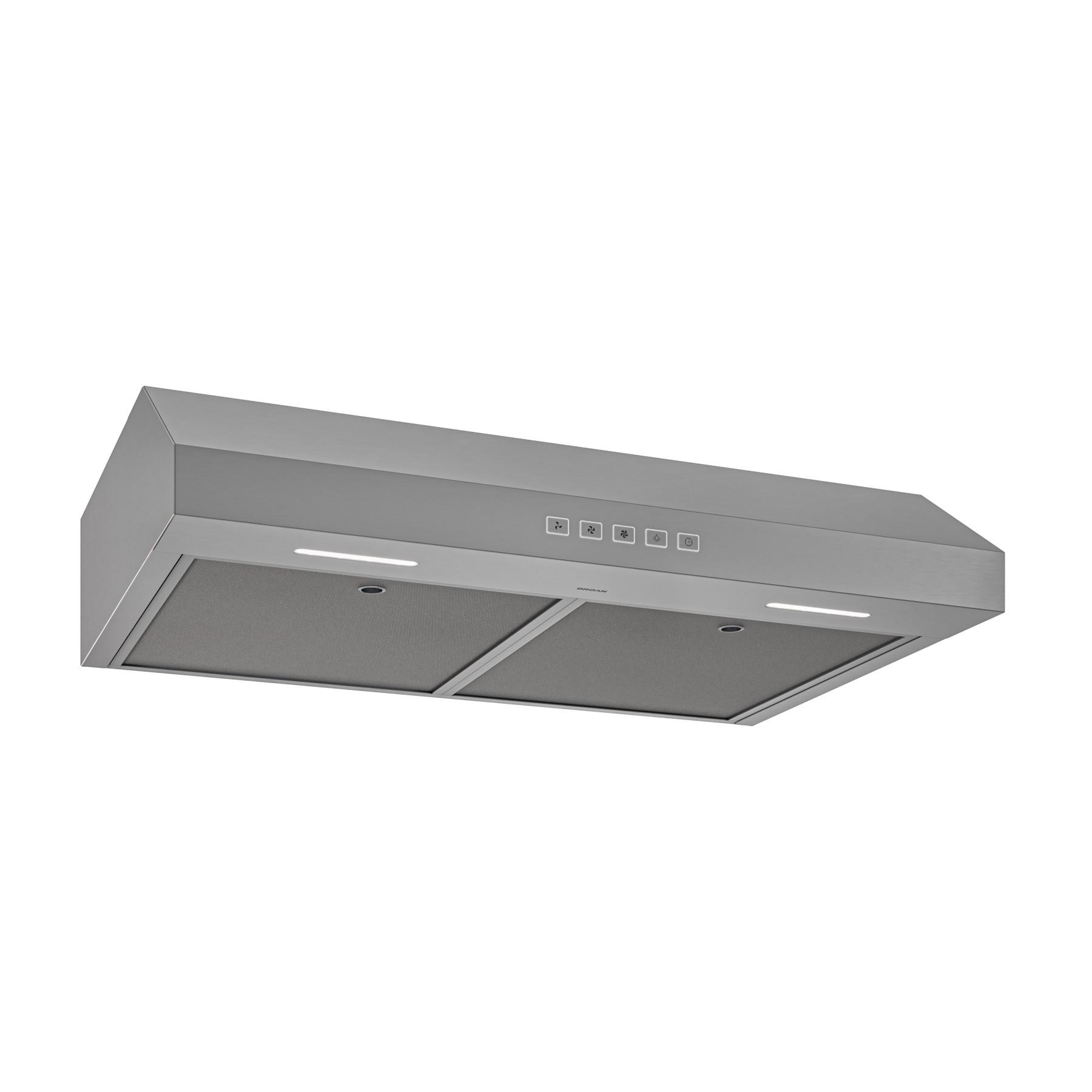 Product image for BROAN GLA2303SS RANGE HOOD 30" GLACIER UNDERCABINET 350CFM 3-SPEED 1.5SONES 2-LEVEL LED STAINLESS STEEL