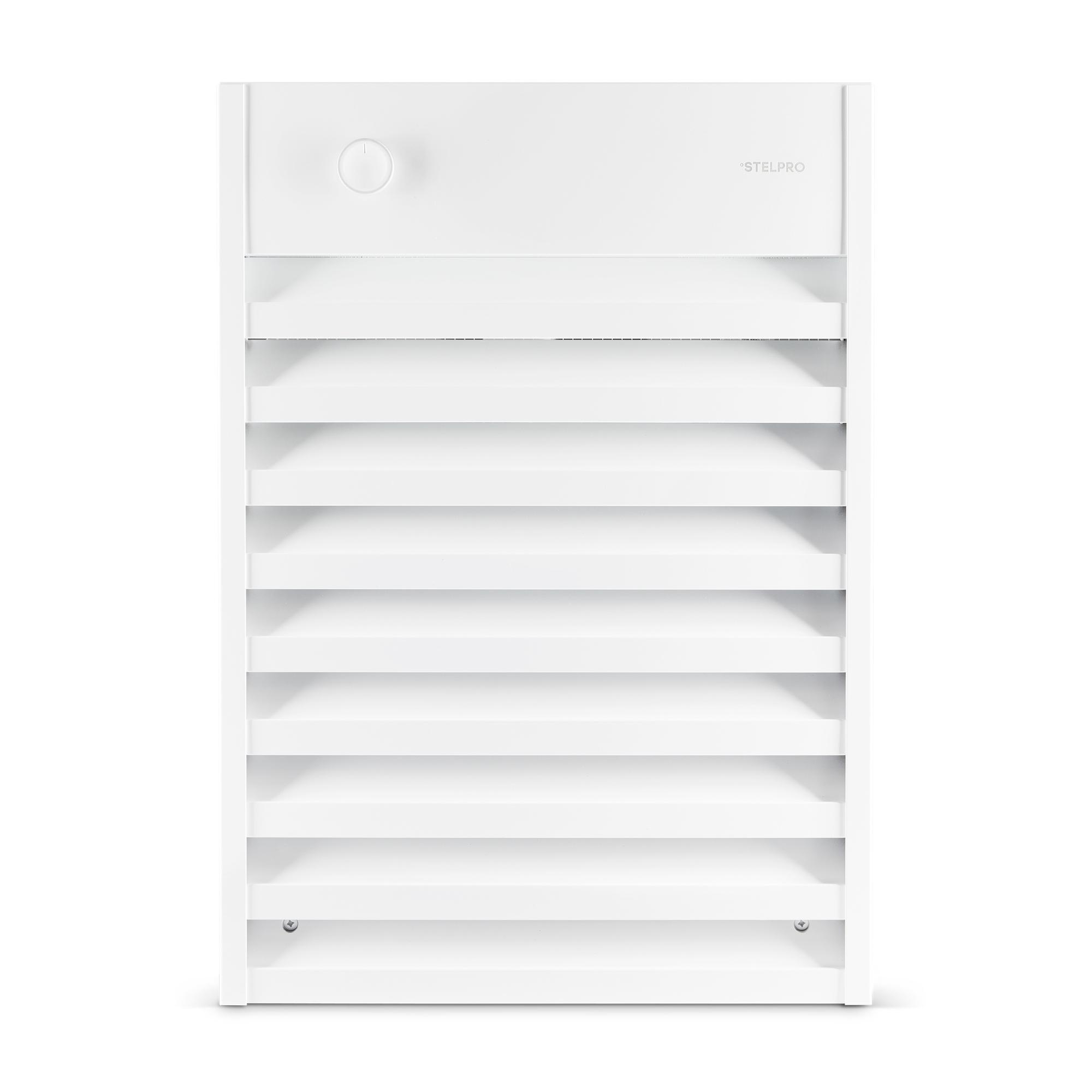 Product image for WALL FAN ALUMINUM WHITE B/I STAT 1500W 208V