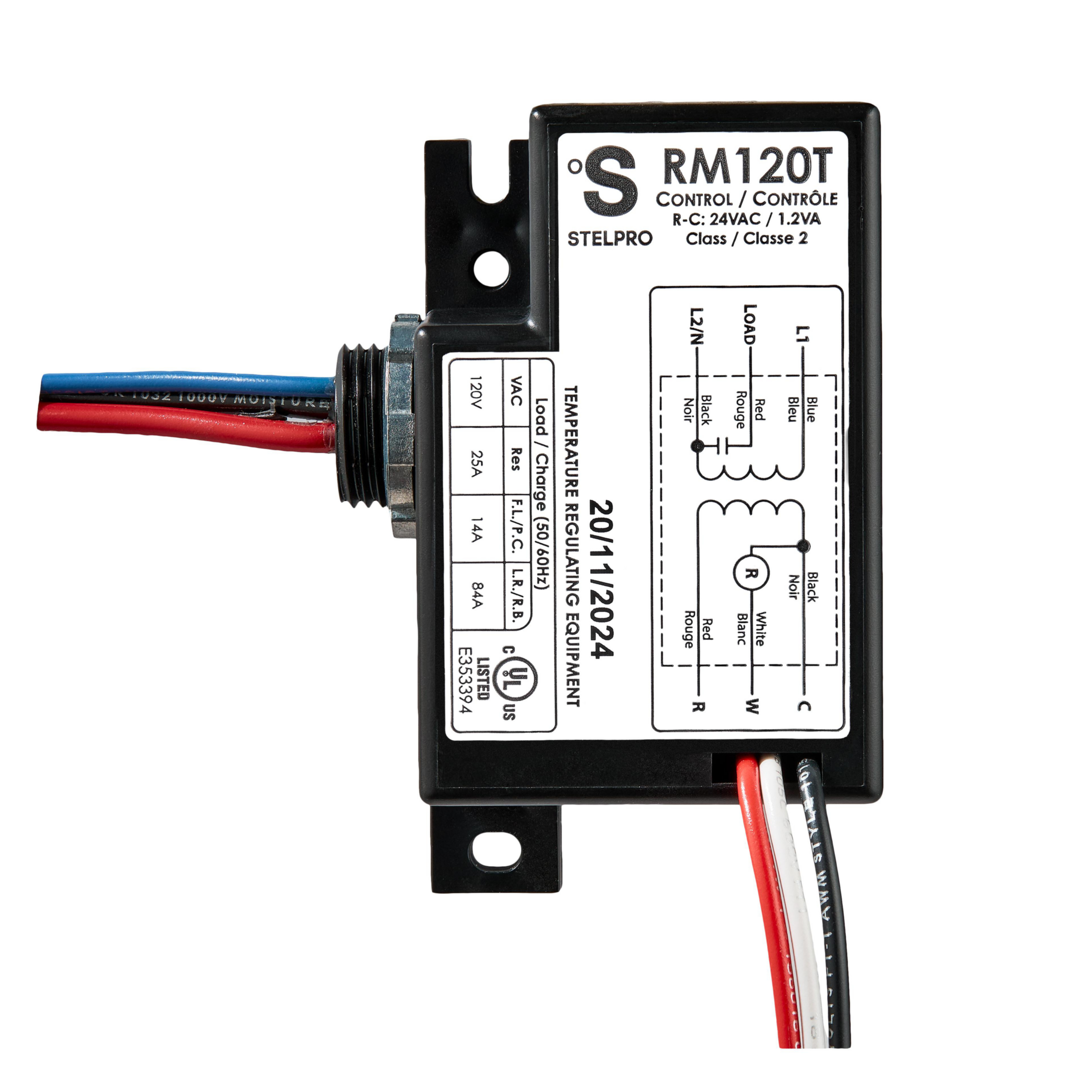 Product image for ELECTROMECHANICAL RELAY WITH TRANSFORMER 120/24V