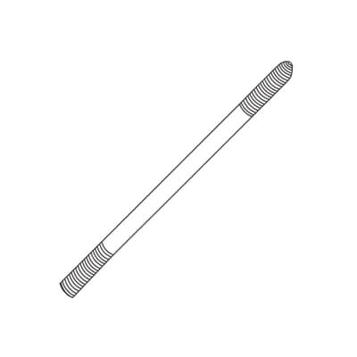Product image for Rod coach screw electrogalvanized steel 3/8x8"
