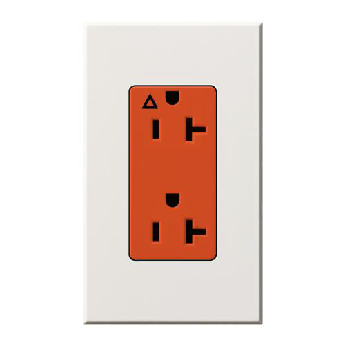 Product image for 20A NOVA T ISLTED GND RECEPT ONG FACE WH