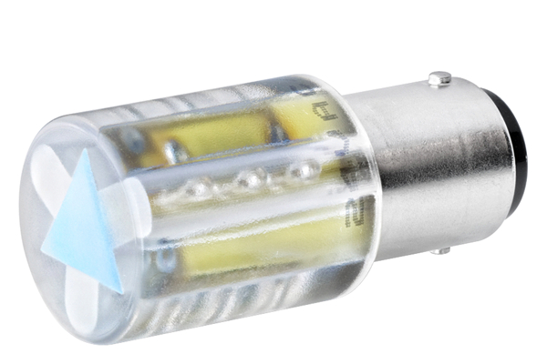 Product image for LED BLUE,24V AC/DC,BA15D BASE
