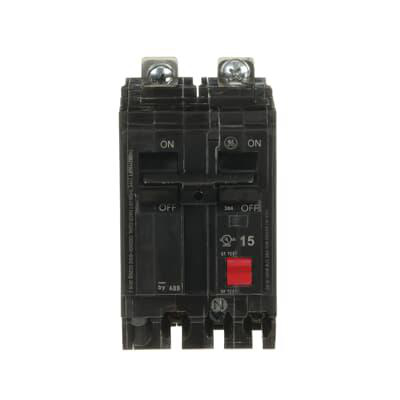 Product image for THQB MCB 15A 10KA 2P 120/240V GFT