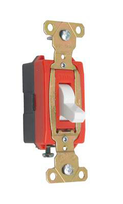 Product image for Switch toggle 1-pole 20A 347V white