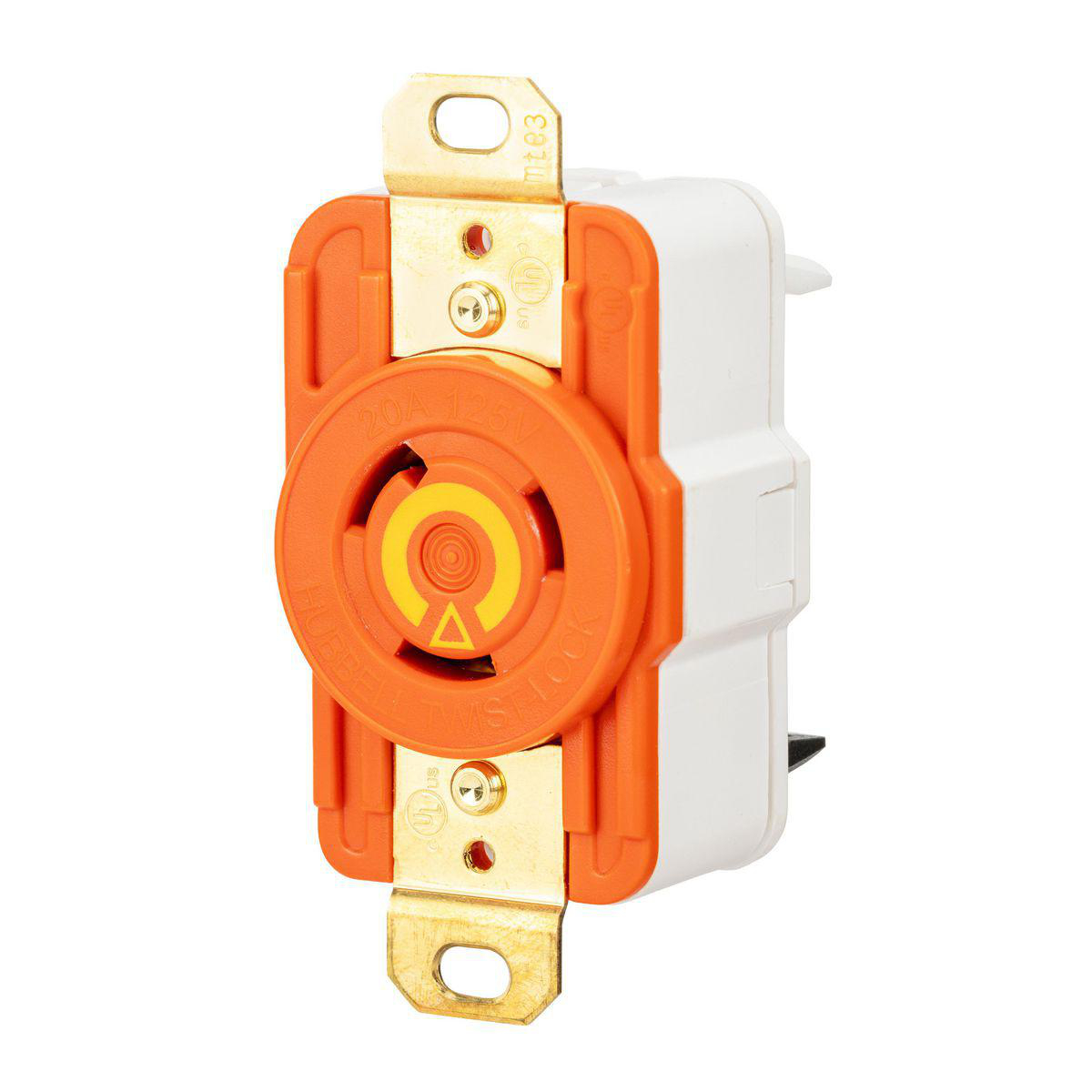 Product image for LKG RCPT, IG, 20A 125V, L5-20R, OR, ST
