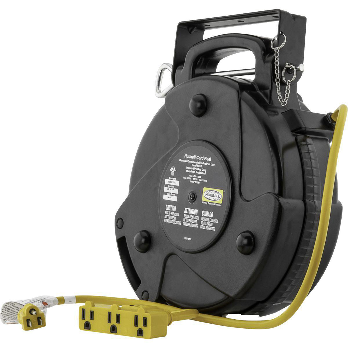 Product image for CORD REEL, 40' 15A/125V W/TRIPLE TAP