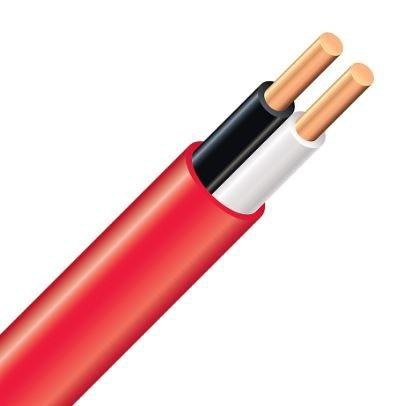Product image for FAUS18/2RED-300 Wire #18G 2 Conductor Fire Alarm Cable PVC FT4 300V 105C Red 300mtr Reel