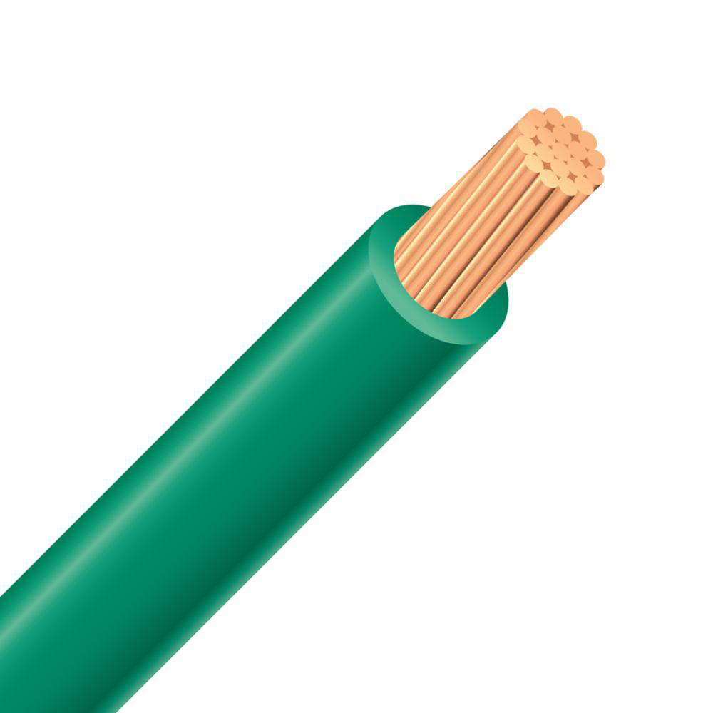 Product image for TW75-2/7GREEN-300 Wire TW75 Cu #2 AWG 7 Strand Thermoplastic Copper Insulated 600V Green 300mtr Reel