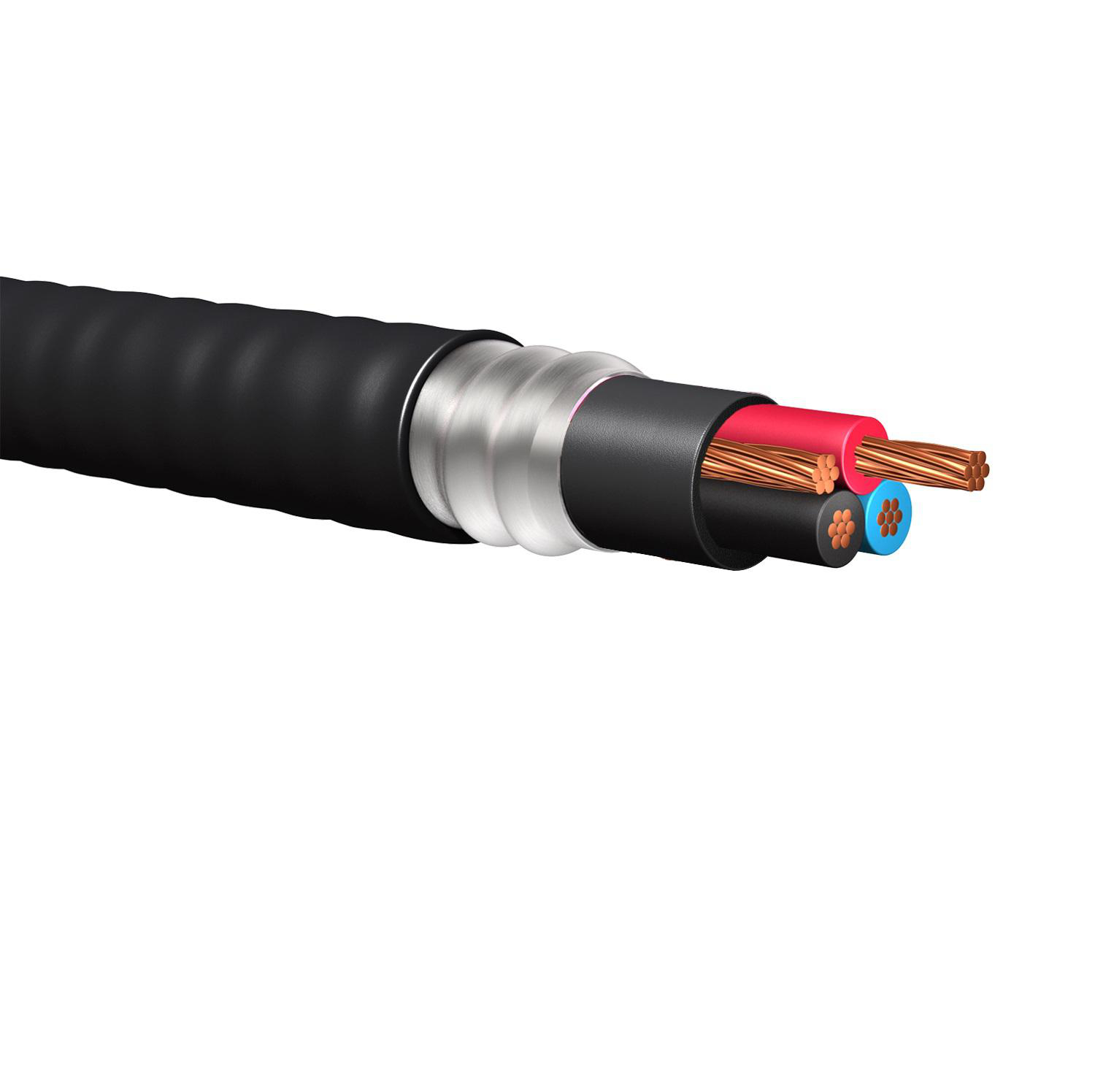 Product image for TECK90-10/3-1KV Wire TECK90 Industrial Control Cable, Cu, #10 AWG, 3 Conductor, Class B Stranded Copper, 1000 VAC, 35 A, XLPE, -40C, #12 AWG Bond Conductor, Cut Lengths
