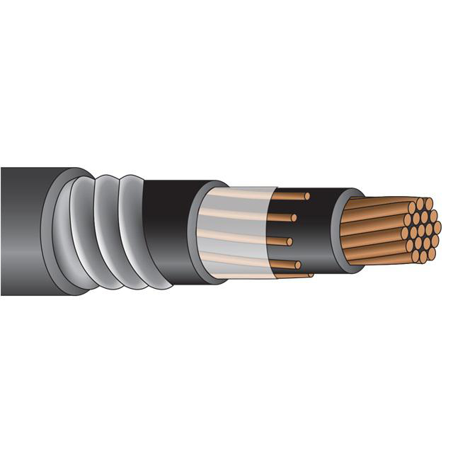 Product image for TECK90-4/0-1-1KV Wire TECK90 Industrial Control Cable, Cu, #4/0 AWG, 1 Conductor, Class B Stranded Copper, 1000 VAC, 260 A, XLPE, -40C, #3 AWG Bond Conductor, Cut Lengths