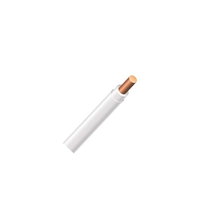 Product image for T90-10/1WHITE Wire T90 Cu #10 AWG Solid Nylon Copper 600V White Cut Lengths