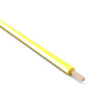 Product image for MTW16/26YELLOWWHITE-150 Wire MTW #16 AWG 26 Stranded Machine Tool Wire Striped Yellow With White