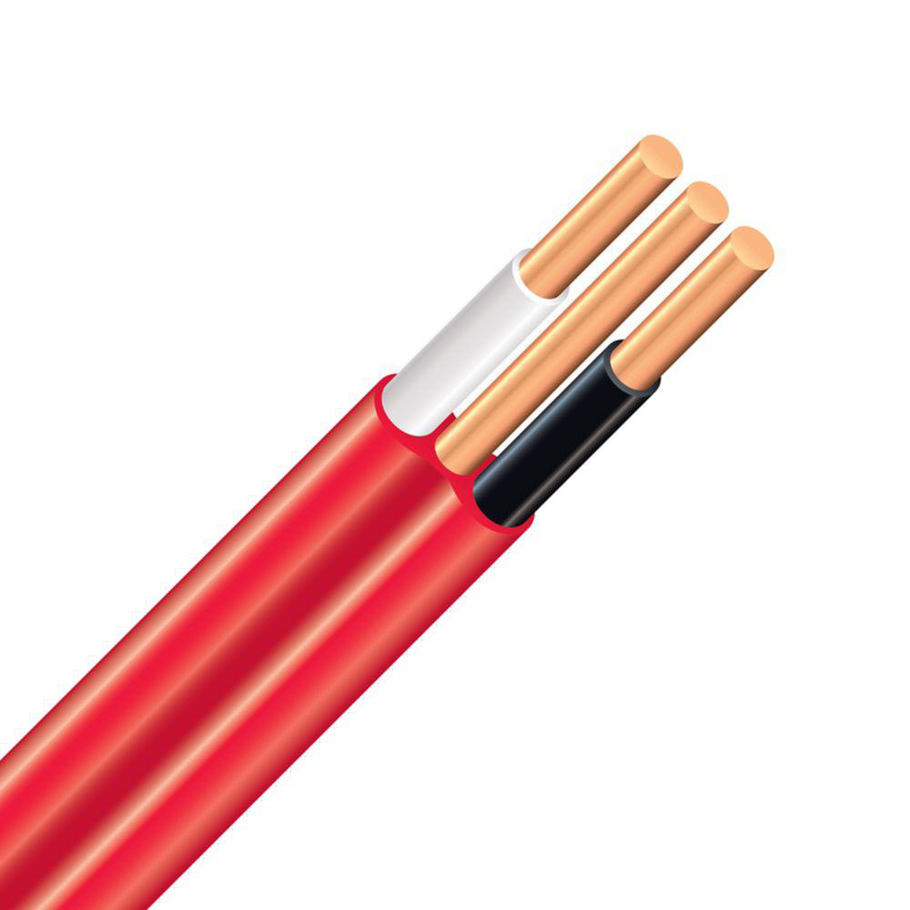Product image for NMD4/2RED Non-Metallic Sheathed Building Wire, NMD Romex®, Cu #4 AWG, 2 Conductor, Copper, Red Cut Lengths