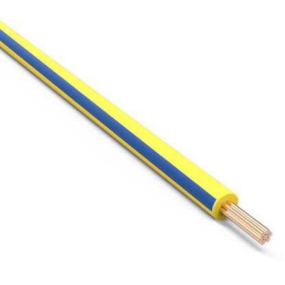 Product image for MTW18/16YELLOWBLUE-300 Wire MTW #18 AWG 16 Stranded Machine Tool Wire Yellow With Blue Stripe