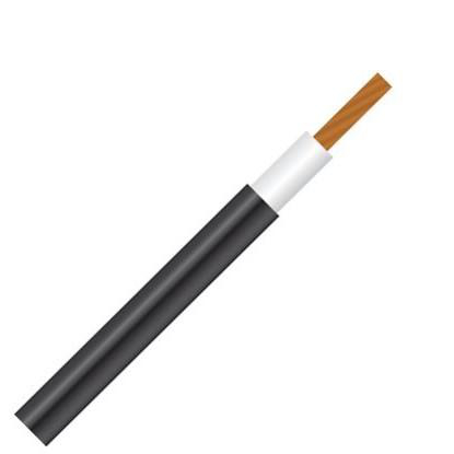 Product image for GTF14/41BLACK-76 Wire GTF #14 AWG 41 Strand PVC & Glass Braid Insulated +125C Black 76mtr Reel