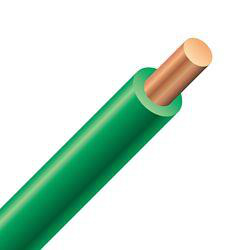 Product image for TW75-14/1GREEN-300 Wire TW75 Cu #14 AWG Solid Thermoplastic Copper Insulated 600V Green 300mtr Reel