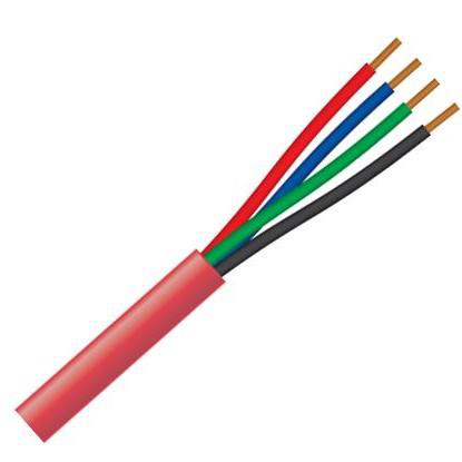 Product image for FAUS18/4RED-300 Wire #18G 4 Conductor Fire Alarm Cable PVC FT4 300V 105C Red 300mtr Reel