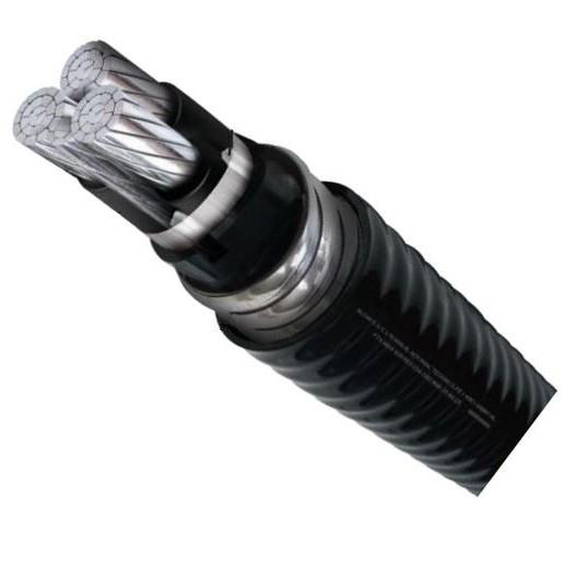 Product image for ALTECK90-1/3 Wire TECK90 Industrial Control Cable, Al, #1 AWG, 3 Conductor, Class B Stranded Aluminum, 1000 VAC, 115 A, XLPE, -40C, #4 AWG Bond Conductor, Cut Lengths