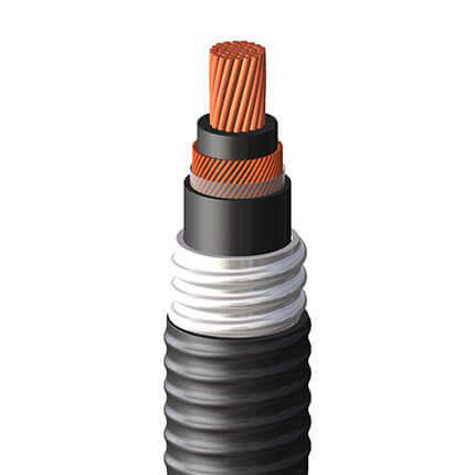 Product image for TECK90-1000/1-1KV Wire TECK90 Industrial Control Cable, Cu, #1000 MCM AWG, 1 Conductor, Class B Stranded Copper, 1000 VAC, 615 A, XLPE, -40C, #2/0 AWG Bond Conductor, Cut Lengths