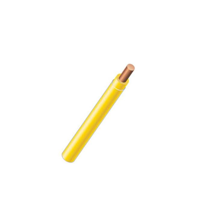 Product image for T90-12/1YELLOW-300 Wire T90 Cu #12 AWG Solid Nylon Copper 600V Yellow 300mtr Reel
