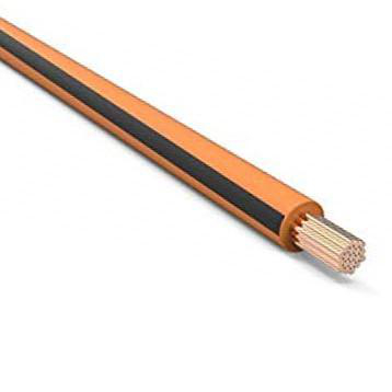 Product image for TEW14/41ORANGEBLACK-300 Wire TEW Cu #14 AWG 41 Strand Orange with Black Stripe 300mtr Reels