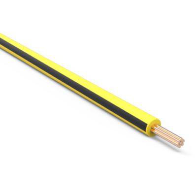 Product image for TEW10/104YELLOWBLACK-152 Wire TEW Cu #10 AWG 104 Strand Yellow With Black Stripe 152mtr Reel