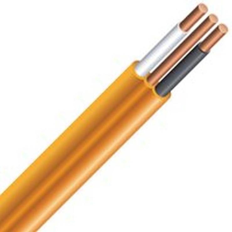 Product image for NMD10/2 Non-Metallic Sheathed Building Wire, NMD Romex®, Cu #10 AWG, 2 Conductor, Copper, Orange, Cut Lengths