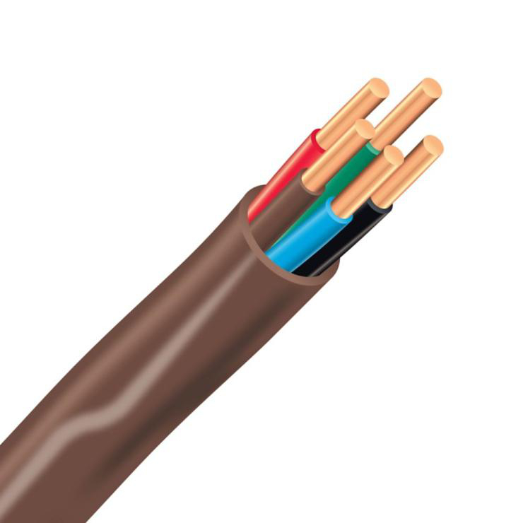 Product image for LVT18/5-75 Wire LVT #18 AWG 5 Conductor Solid Copper Low Voltage Thermostat PVC +60C 75mtr Reel