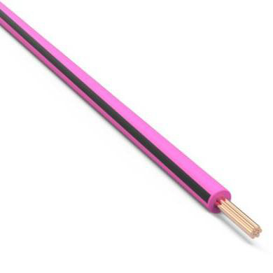 Product image for TEW18/16PINKBLACK-300 Wire TEW Cu #18 AWG 16 Strand TEW Pink with Black Stripe 300mtr Reel