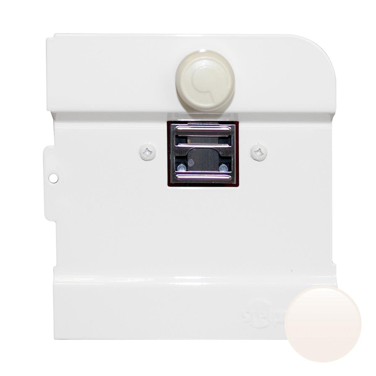 Product image for Thermostat built-in 1-pole 120-600V for baseboard silica white