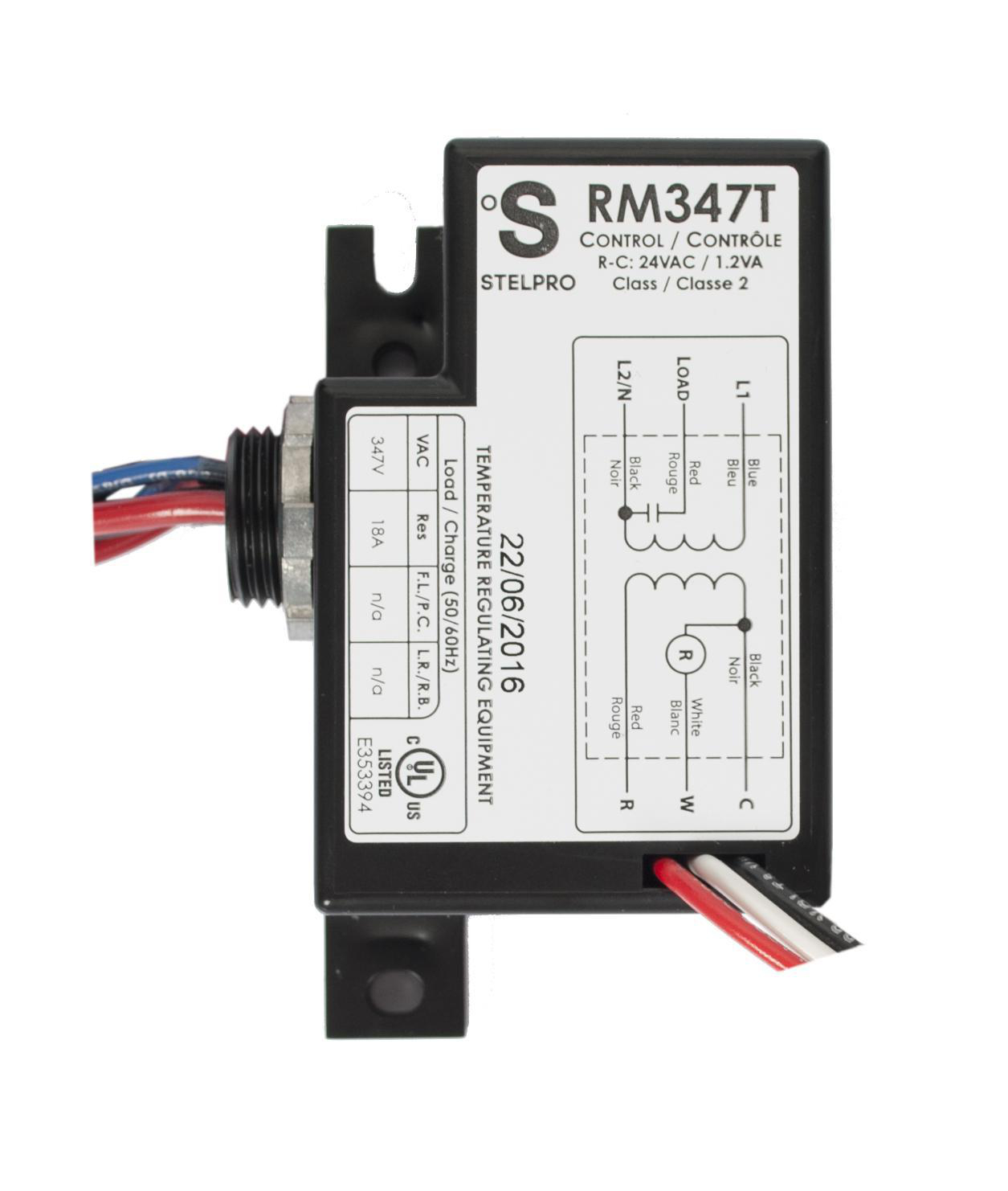STELPRO RM347T MECHANICAL RELAY WITH TRANSFORMER 347/24V