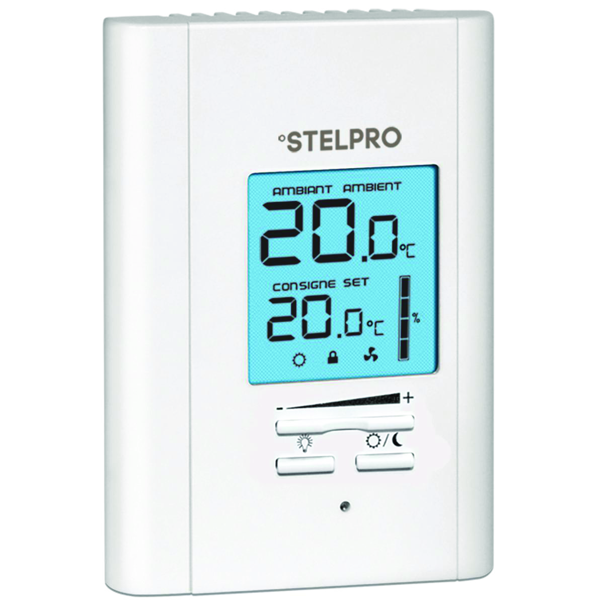 Product image for Electro Thermostat Backlite NON-PROG 2 Poles 3000W 240V White