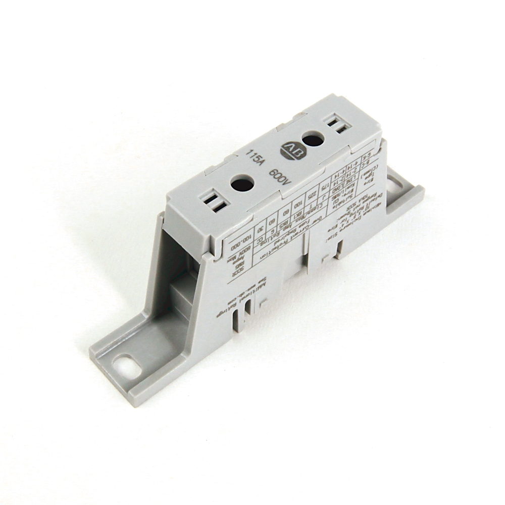 Product image for Block terminal enclosed power distribution aluminium #2-#14 115AMP
