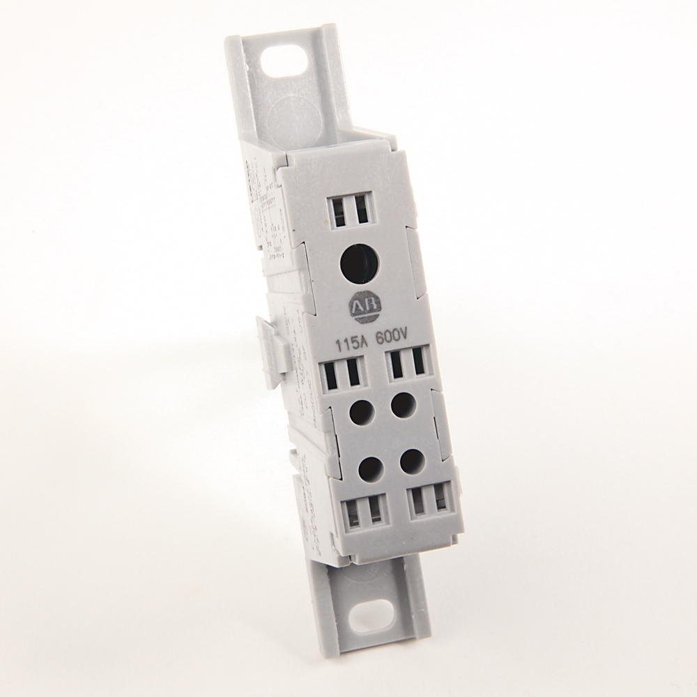 Product image for Block terminal enclosed power distribution aluminium #2-#14 115AMP