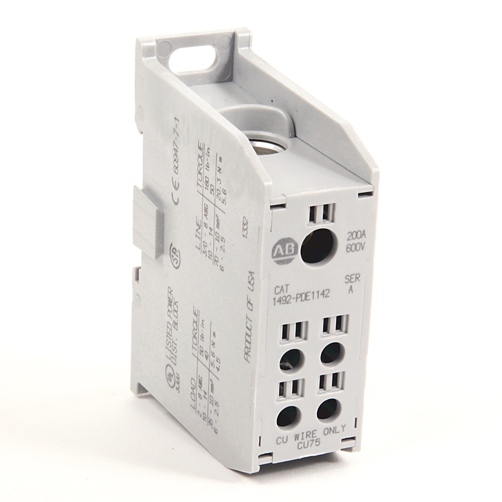 Product image for Power distribution block enclosed 600vac/dc 200a