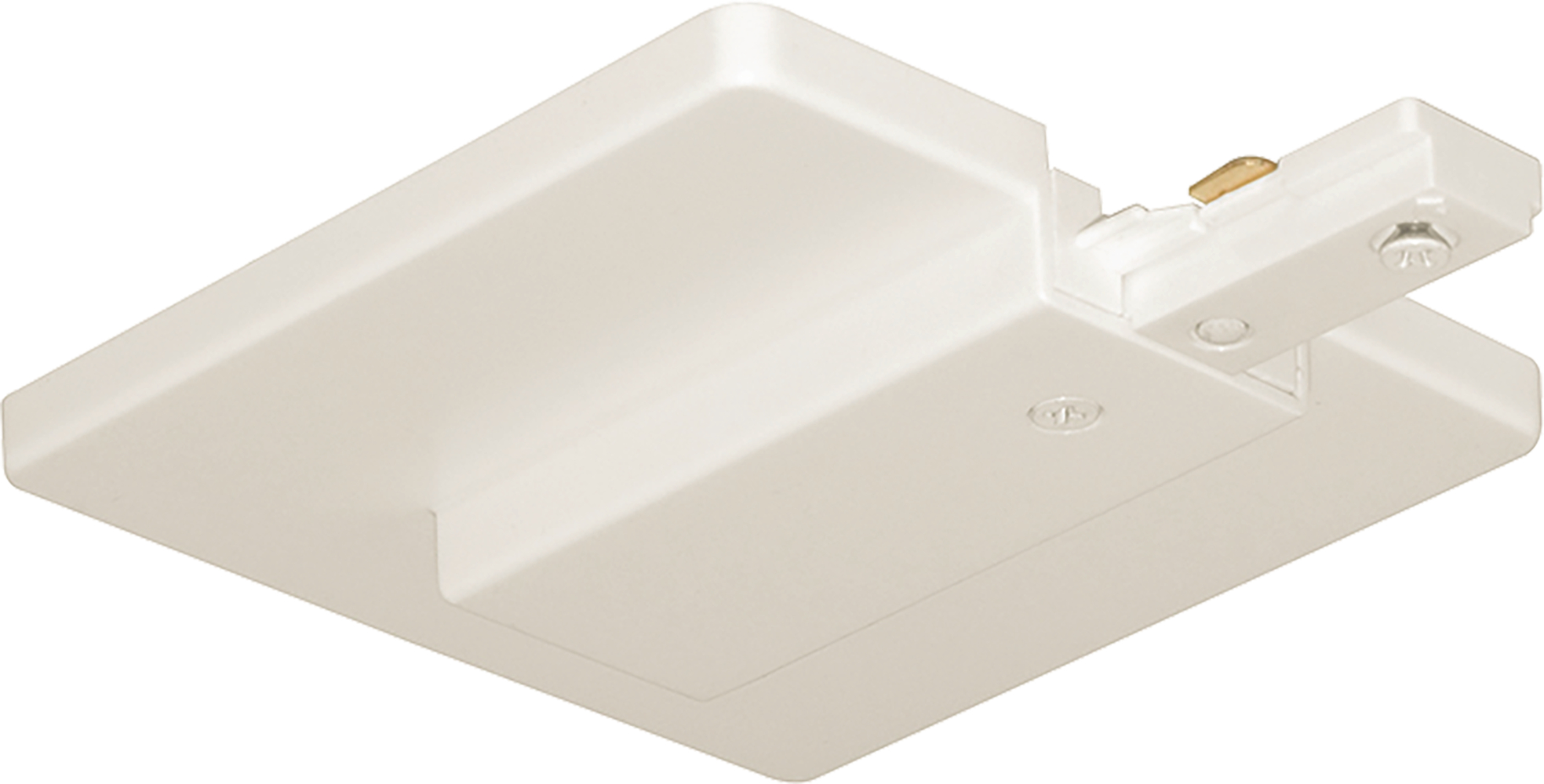 Product image for Trac-Master Electrical End Feed Connector and Outlet Box Cover, 1-Circuit, White